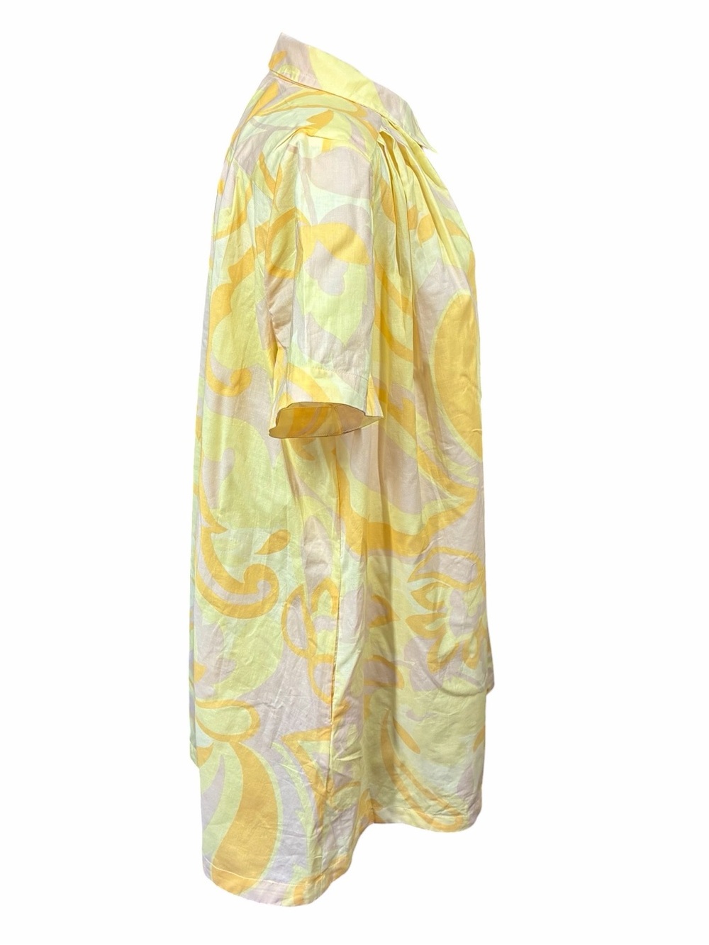 1. State Yellow Abstract Psychedelic Printed Shirt Dress Women's Size Large - Picture 4 of 8